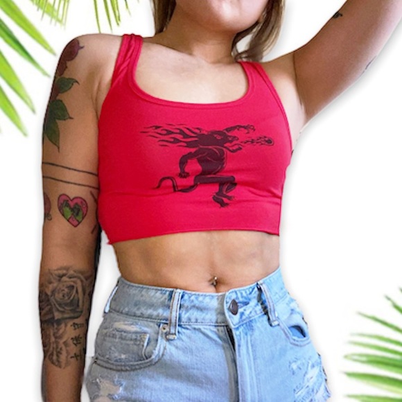 “Brandy Melville” style devil crop tank top